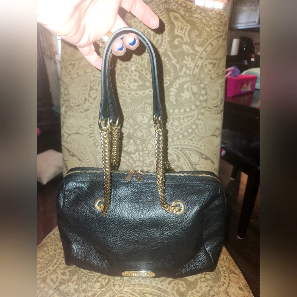 Versace Collection Black Leather Handbag